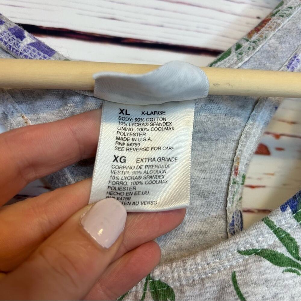 Vintage Floral Basic Editions Racerback Sports Br… - image 2